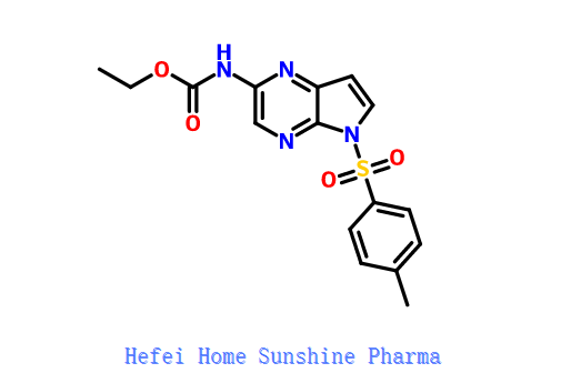 Ácido carbâmico, N- [5 - [(4-metilfenil) sulfonil] -5H-pirrolo [2,3-b] pirazin-2-il] -, Etil Este CAS 1869118-24-0
