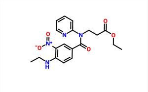 Etila 3-(4-(ethylamino)-3-nitro-N-(pyridin-2-yl)benzamido)propanoate CAS 429659-01-8