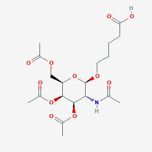 Ácido 5-[(3,4,6-Tri-O-acetil-2-acetilamido-2-desoxi-bD-galactopiranosil)oxi]pentanóico CAS 1159408-54-4